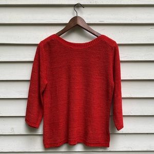 Red Knit Vintage Sweater, S/M, Red